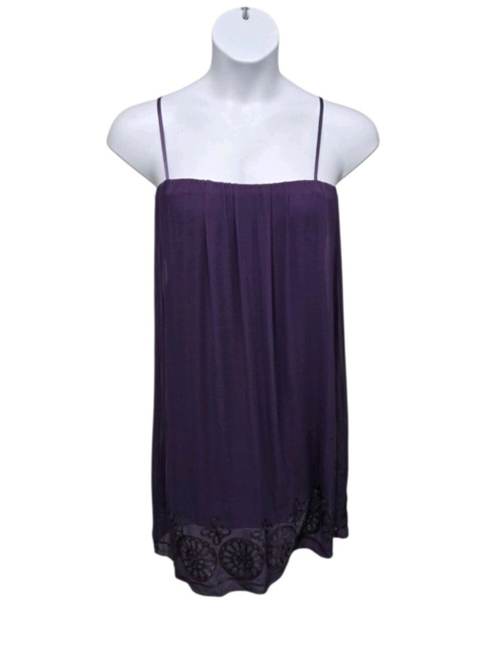 M.S.S.P Max Studio Specialty Products Silk Shift Dress Size Large Purple